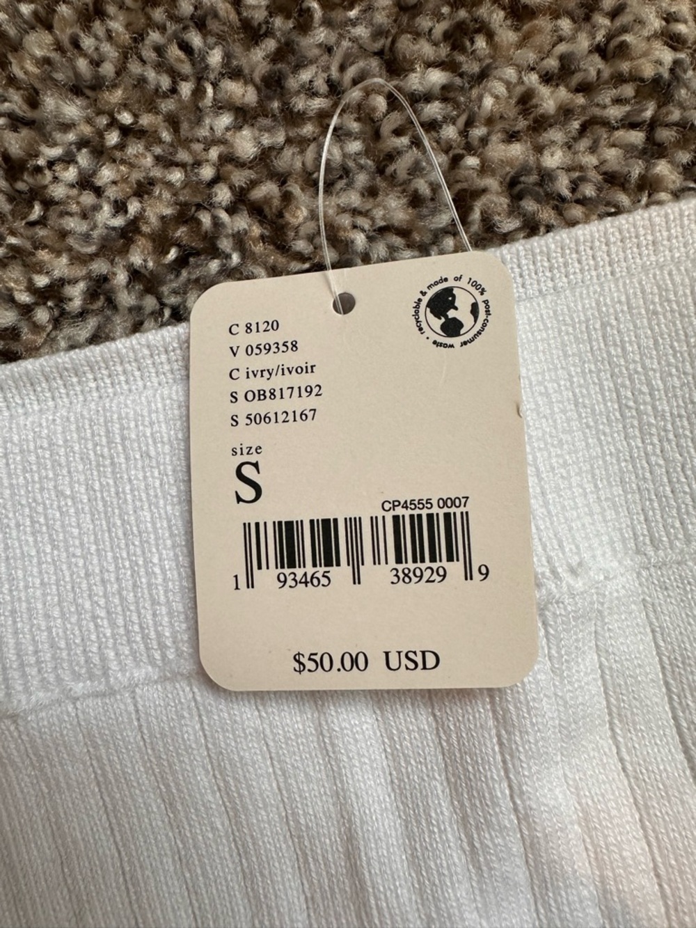 Free People Ribbed Midi Skirt in White - NWT - Picture 4 of 4